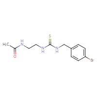 Chemical structure of N-[2-({[(4-bromophenyl)methyl]carbamothioyl}amino)ethyl]acetamide - CSSB00105077397