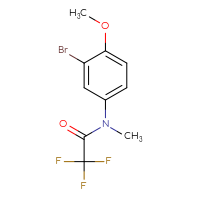 Chemical structure of N-(3-bromo-4-methoxyphenyl)-2,2,2-trifluoro-N-methylacetamide - CSSB00021155151