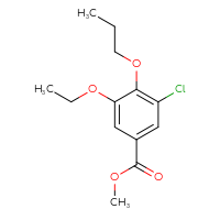 Chemical structure of methyl 3-chloro-5-ethoxy-4-propoxybenzoate - CSSB00103915888