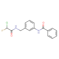 Chemical structure of N-{3-[(2-chloro-2-fluoroacetamido)methyl]phenyl}benzamide - CSSB21332121693