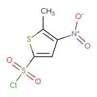 Chemical structure of 5-methyl-4-nitrothiophene-2-sulfonyl chloride - CSSB00000072027