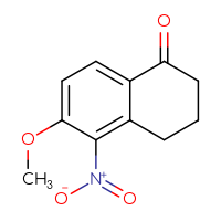 Chemical structure of 6-methoxy-5-nitro-1,2,3,4-tetrahydronaphthalen-1-one - CSSB00010011097