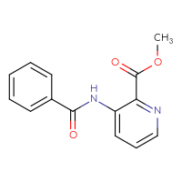 Chemical structure of methyl 3-benzamidopyridine-2-carboxylate - CSSB00103796280