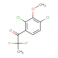 Chemical structure of 1-(2,4-dichloro-3-methoxyphenyl)-2,2-difluoropropan-1-one - CSSB21103687014