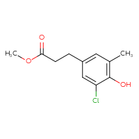 Chemical structure of methyl 3-(3-chloro-4-hydroxy-5-methylphenyl)propanoate - CSSB00010289069