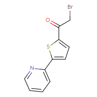 Chemical structure of 2-bromo-1-[5-(pyridin-2-yl)thiophen-2-yl]ethan-1-one - CSSB00009814278
