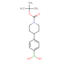 Chemical structure of (4-{1-[(tert-butoxy)carbonyl]piperidin-4-yl}phenyl)boronic acid - CSSB00010199754