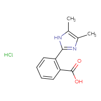 Chemical structure of 2-(4,5-dimethyl-1H-imidazol-2-yl)benzoic acid hydrochloride - CSSB21432451151
