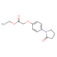 Chemical structure of ethyl 2-[4-(2-oxopyrrolidin-1-yl)phenoxy]acetate - CSSB00000642277