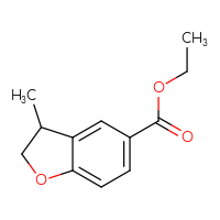 Chemical structure of ethyl 3-methyl-2,3-dihydro-1-benzofuran-5-carboxylate - CSSB01870926372