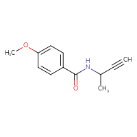 Chemical structure of N-(but-3-yn-2-yl)-4-methoxybenzamide - CSSB00013654420