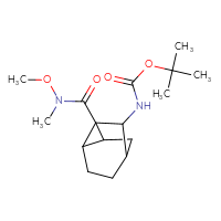 Chemical structure of tert-butyl N-{7-[methoxy(methyl)carbamoyl]tricyclo[3.2.1.0²,⁷]octan-6-yl}carbamate - CSSB02135261749