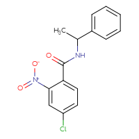 Chemical structure of 4-chloro-2-nitro-N-(1-phenylethyl)benzamide - CSSB00047225544