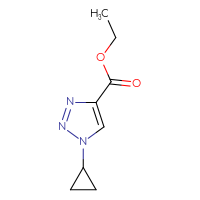 Chemical structure of ethyl 1-cyclopropyl-1H-1,2,3-triazole-4-carboxylate - CSSB00010271523