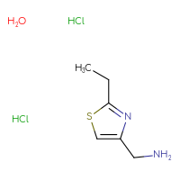 Chemical structure of 1-(2-ethyl-1,3-thiazol-4-yl)methanamine hydrate dihydrochloride - CSSB00015186400