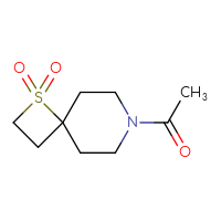 Chemical structure of 7-acetyl-1λ⁶-thia-7-azaspiro[3.5]nonane-1,1-dione - CSSB05343898146