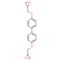 Chemical structure of 2-[({4'-[(oxiran-2-yl)methoxy]-[1,1'-biphenyl]-4-yl}oxy)methyl]oxirane - CSSB00020646813