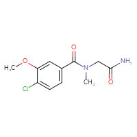 Chemical structure of 2-[1-(4-chloro-3-methoxyphenyl)-N-methylformamido]acetamide - CSSB00074002064