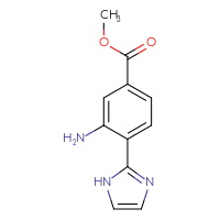 Chemical structure of methyl 3-amino-4-(1H-imidazol-2-yl)benzoate - CSSB00020947051