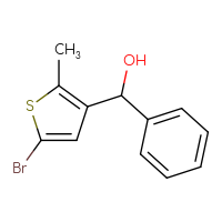 Chemical structure of (5-bromo-2-methylthiophen-3-yl)(phenyl)methanol - CSSB00012316996
