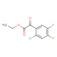 Chemical structure of ethyl 2-(2-chloro-4,5-difluorophenyl)-2-oxoacetate - CSSB00014243078