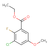 Chemical structure of ethyl 3-chloro-2-fluoro-5-methoxybenzoate - CSSB00042351377