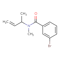 Chemical structure of 3-bromo-N-(but-3-en-2-yl)-N-methylbenzamide - CSSB02136294784