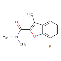 Chemical structure of 7-fluoro-N,N,3-trimethyl-1-benzofuran-2-carboxamide - CSSB00000274149