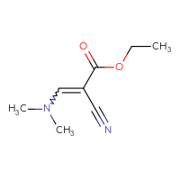 Chemical structure of ethyl 2-cyano-3-(dimethylamino)prop-2-enoate - CSSB00011218741
