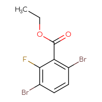 Chemical structure of ethyl 3,6-dibromo-2-fluorobenzoate - CSSB00010189798