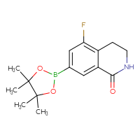 Chemical structure of 5-fluoro-7-(4,4,5,5-tetramethyl-1,3,2-dioxaborolan-2-yl)-1,2,3,4-tetrahydroisoquinolin-1-one - CSSB06262258647