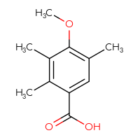 Chemical structure of 4-methoxy-2,3,5-trimethylbenzoic acid - CSSB00009848932