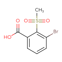 Chemical structure of 3-bromo-2-methanesulfonylbenzoic acid - CSSB03551429005