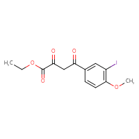 Chemical structure of ethyl 4-(3-iodo-4-methoxyphenyl)-2,4-dioxobutanoate - CSSB21495881237
