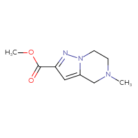 Chemical structure of methyl 5-methyl-4H,5H,6H,7H-pyrazolo[1,5-a]pyrazine-2-carboxylate - CSSB00038244909