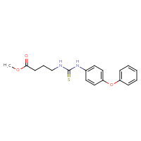 Chemical structure of methyl 4-{[(4-phenoxyphenyl)carbamothioyl]amino}butanoate - CSSB00105432294