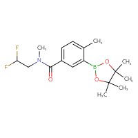 Chemical structure of N-(2,2-difluoroethyl)-N,4-dimethyl-3-(4,4,5,5-tetramethyl-1,3,2-dioxaborolan-2-yl)benzamide - CSSB00289991793