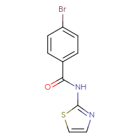 Chemical structure of 4-bromo-N-(1,3-thiazol-2-yl)benzamide - CSSB00000154096