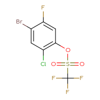Chemical structure of 4-bromo-2-chloro-5-fluorophenyl trifluoromethanesulfonate - CSSB00153435163