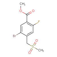 Chemical structure of methyl 5-bromo-2-fluoro-4-(methanesulfonylmethyl)benzoate - CSSB21495864112