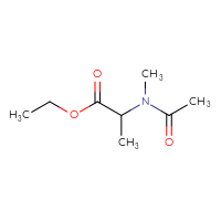 Chemical structure of ethyl 2-(N-methylacetamido)propanoate - CSSB00017392409