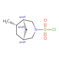 Chemical structure of rac-(1R,5R,6R)-6-methyl-3-azabicyclo[3.2.1]octane-3-sulfonyl chloride - CSSB21291564699