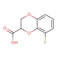 Chemical structure of 8-fluoro-2,3-dihydro-1,4-benzodioxine-2-carboxylic acid - CSSB06797721626