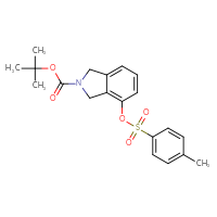 Chemical structure of tert-butyl 4-[(4-methylbenzenesulfonyl)oxy]-2,3-dihydro-1H-isoindole-2-carboxylate - CSSB21432519446
