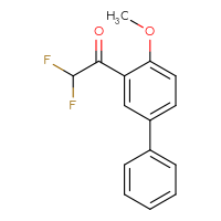 Chemical structure of 2,2-difluoro-1-{4-methoxy-[1,1'-biphenyl]-3-yl}ethan-1-one - CSSB21103685352