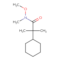 Chemical structure of 2-cyclohexyl-N-methoxy-N,2-dimethylpropanamide - CSSB00118574747