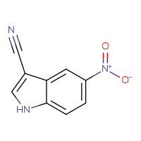 Chemical structure of 5-nitro-1H-indole-3-carbonitrile - CSSB00011996557