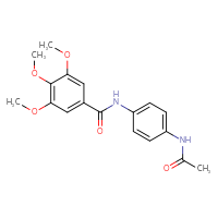 Chemical structure of N-(4-acetamidophenyl)-3,4,5-trimethoxybenzamide - CSSB00027751350