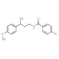 Chemical structure of 4-bromo-N-[3-(4-methoxyphenyl)butyl]benzamide - CSSB02122091188