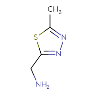 Chemical structure of 1-(5-methyl-1,3,4-thiadiazol-2-yl)methanamine - CSSB00000698654